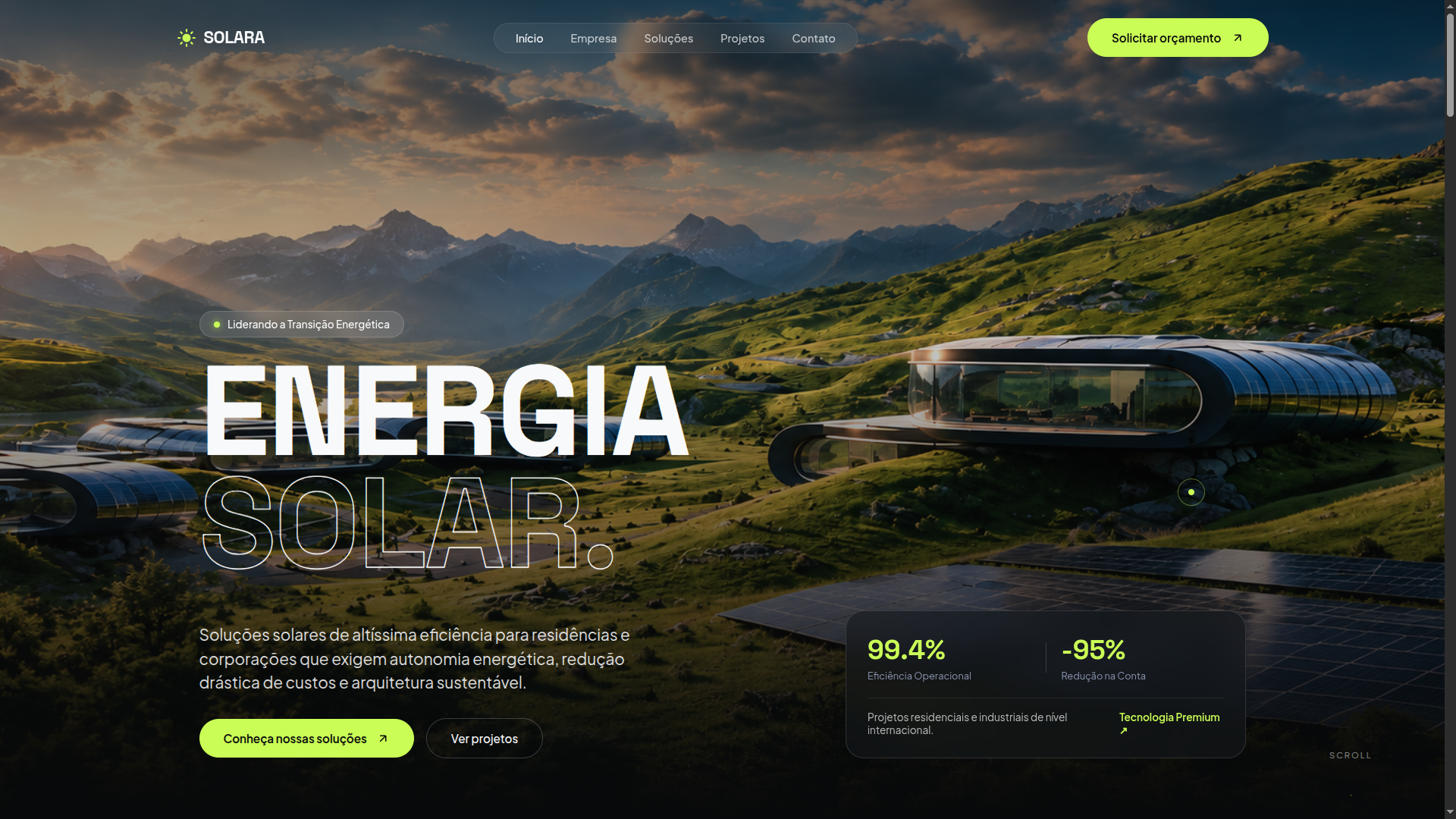Pré-visualização do projeto Landing Page Sustentável